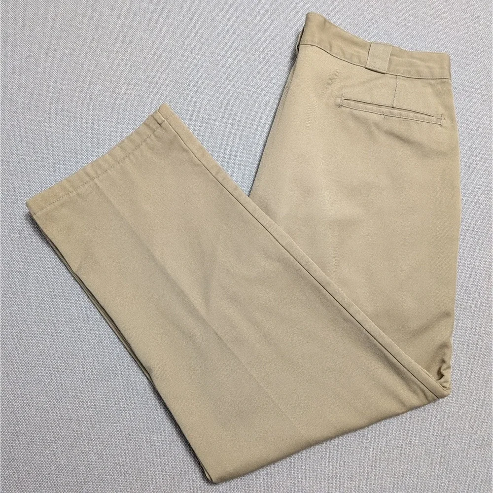 Vintage Made in USA L.L.Bean Pants Men's Khaki 36x29 Heavy Warm Fleece Lined